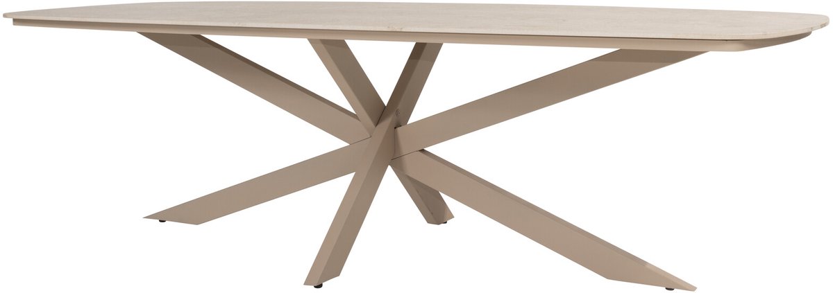 Nevada low dining tuintafel 250x105xH69 cm deens ovaal keramiek latte 4 Seasons Outdoor