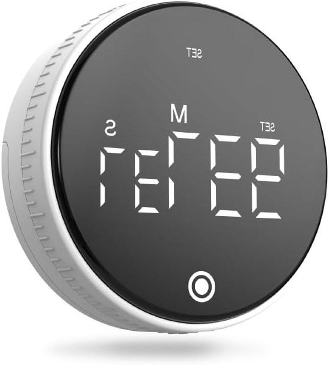 Magnetische keukenwekker met alarm en led-display voor koken en studeren in het wit