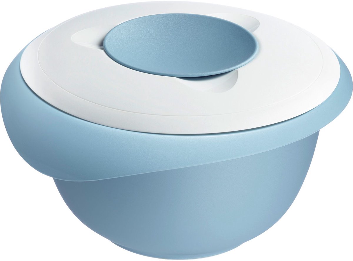 Westmark Mengkom met tweedelige deksel, 3,5 l, met schenktuit, kunststof, wit/blauw, 3155227B
