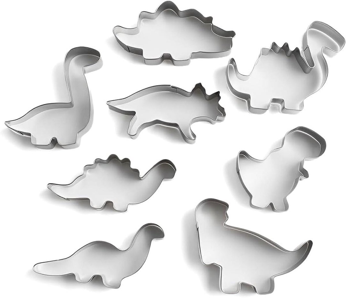 Uitsteekvormpjes dinosaurus thema - set van 8 stuks, ideaal voor kinderen en feestjes