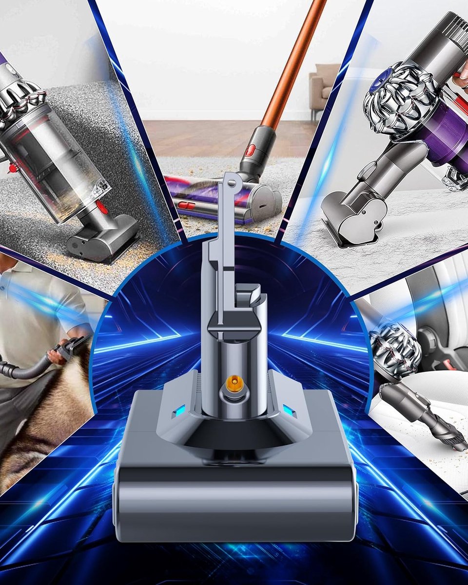 Dyson EXPER - V8/SV10 Serie Li-ion 6000mAh/21.6V Plus.Parts Accu voor Dyson thumbnail 3