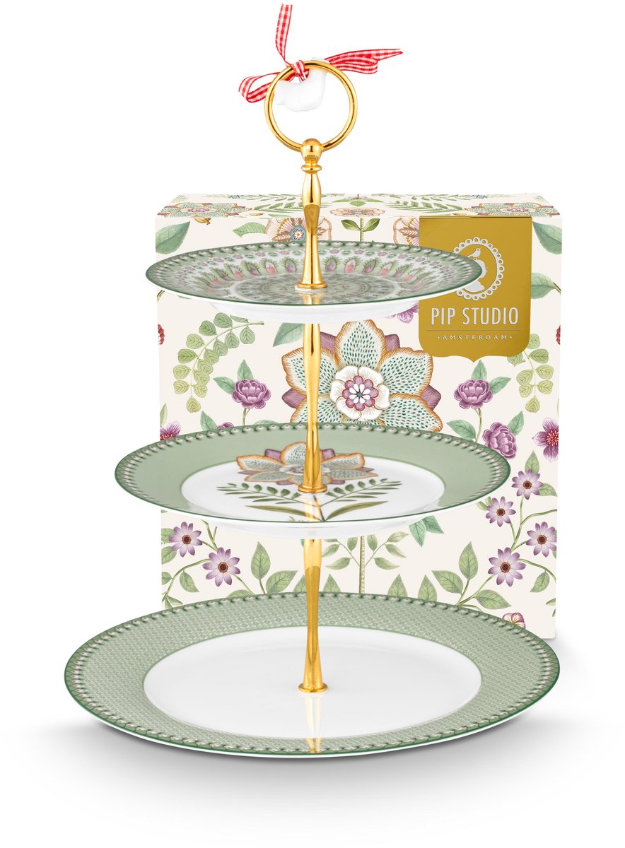 Pip Studio - Lily & Lotus Etagere - In cadeaudoos - Lichtgroen