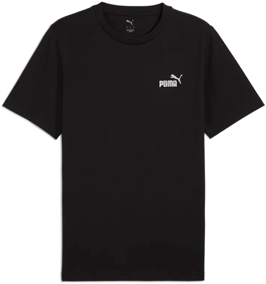 Puma Essentials 2 Color Small No. 1 Logo Shirt Heren Zwart