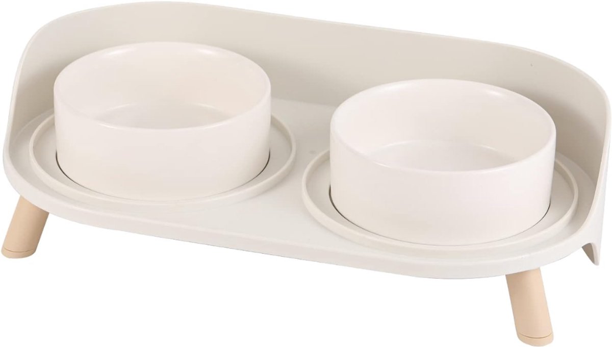 RONN® Voerbak Hond met Standaard - Voerbak Hond - Hondenvoerbak - Hoogte Verstelbaar - Grijs - 37cm x 16cm x 11cm