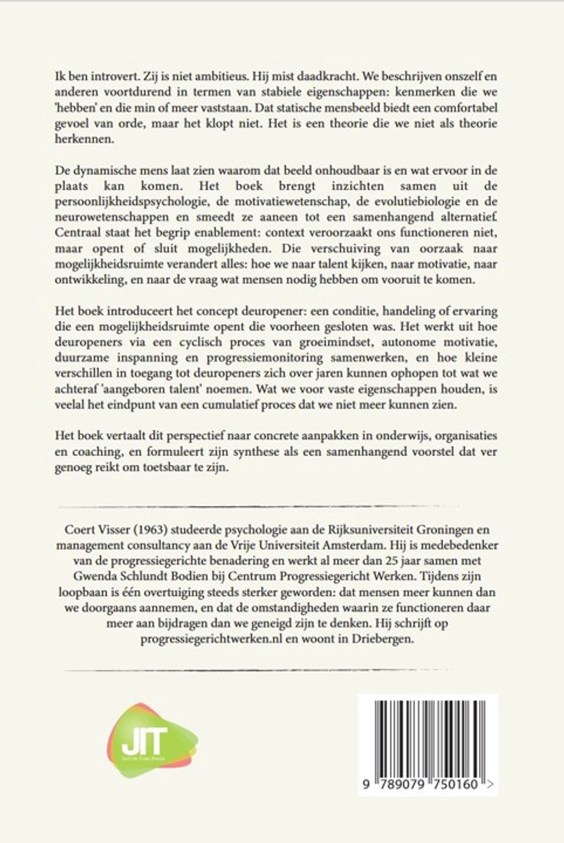 De dynamische mens - back cover
