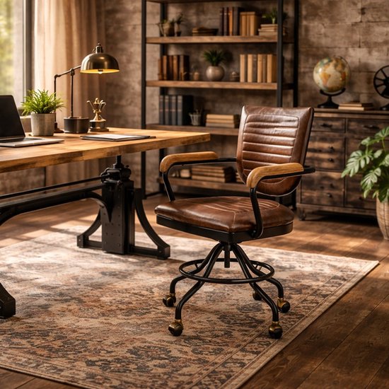 Homy Casa Silla de Oficina 64 x 61,5 x 90-98 cm, Alto