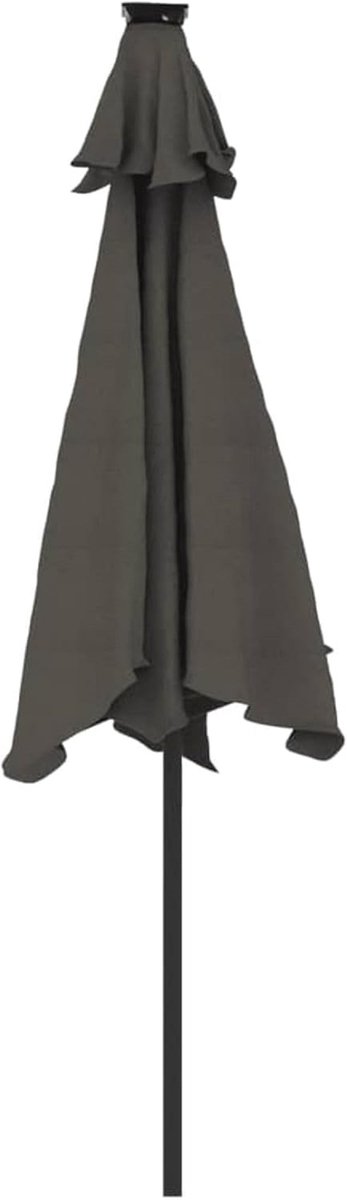 Tuinparasol 225x225 cm – Bellavero LED Deluxe Parasol met Kurbel & Kippmechanisme – UV50+ Bescherming, Waterafstotend & Robuuste Stalen Mast – Voor Balkon, Tuin, Terras en Patio
