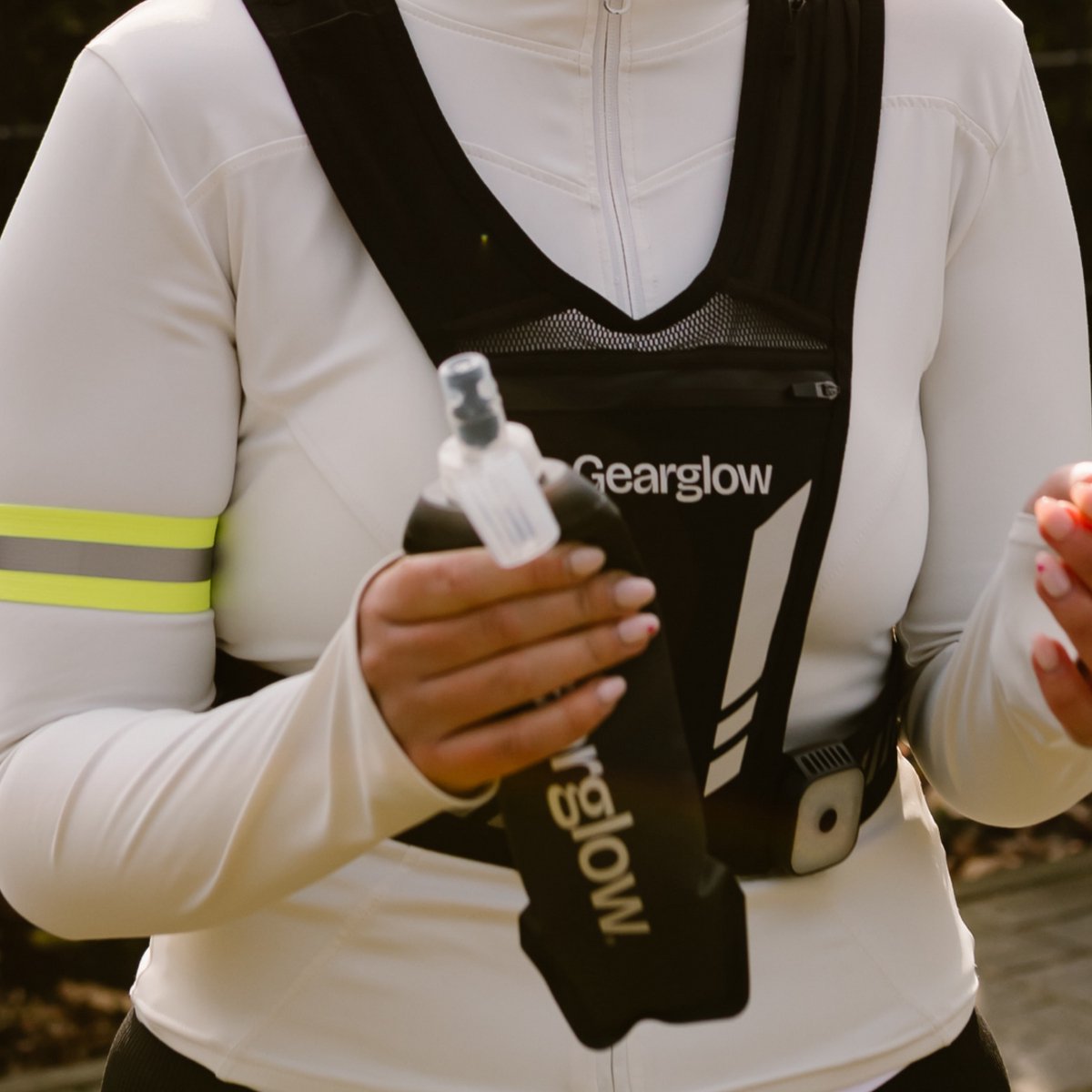 GearGlow® Soft Flask 500 ml - Opvouwbare Waterfles - Drinkfles Hardlopen - Opvouwbare Drinkfles - Zwart — cadeau in Sport & Outdoor - foto 4
