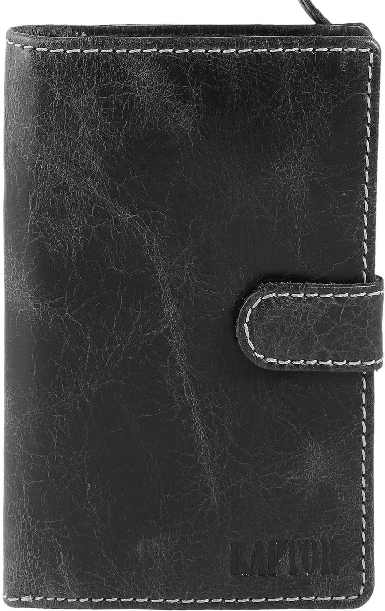 Raptor Damesportemonnee horizontaal echt leer RA40040 Damesportemonnee van echt leer. 16 x 11 cm.