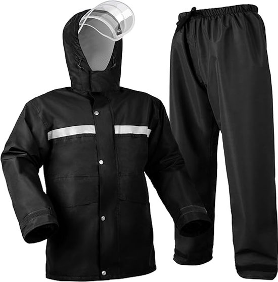 Rain Suit Waterproof Jacket and Pants Hi Vis Raincoat for Men and Women Reflective Outdoor for All-Sport Work