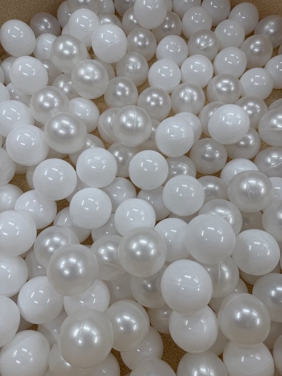 Liefjes & Co Fluffy Wit Hart Ballenbak Met 200 Ballen - Baby & Kinder Ballenbad - Zacht Foam - Speelgoed van Merkloos — afbeelding 2