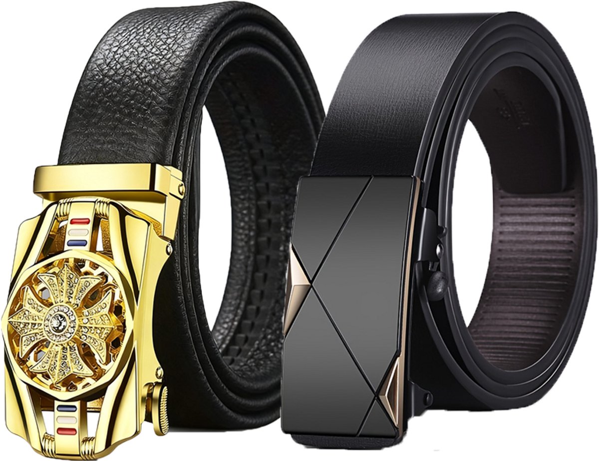 2pcs Gold Men's Casual Sports PU Belt, durable and stylish with detailed design. Perfect for pants, jeans and daily casual wear, suitable for plus-size men. Comfortable for everyday use and ideal as a gift.