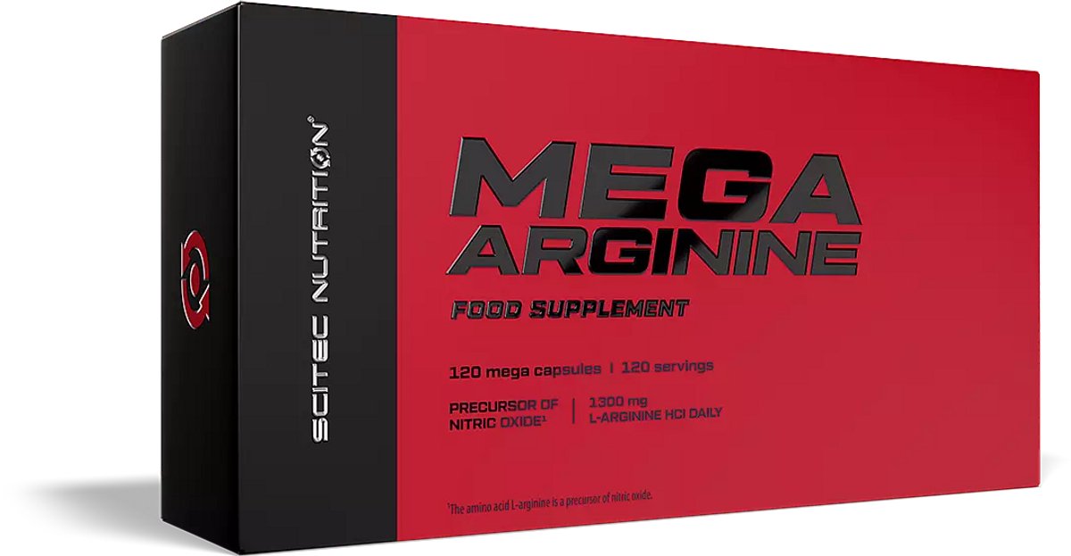 Scitec Nutrition® - Mega Arginine (120 capsules) - l-arginine hydrochloride - aminozuur - aminozuren