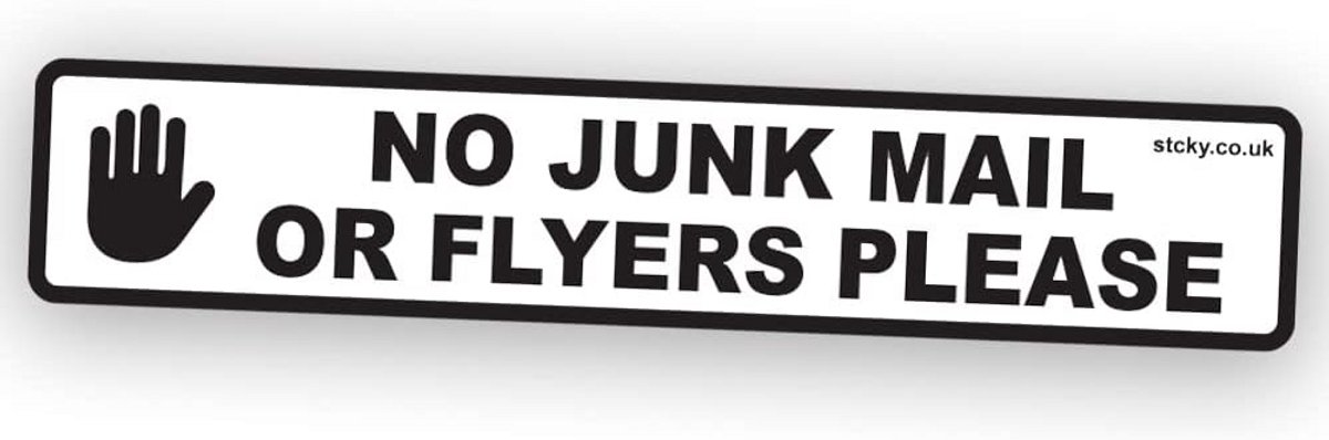 Geen Ongenode Post Sticker - Zelfklevende Vinyl Sticker voor Brievenbus