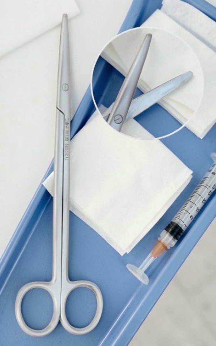 Belux Surgical Instruments /Set van 2 Tandheelkundige Metzenbaum Prepareerscharen – Recht & Gebogen (CVD) – 15 cm – RVS Chirurgische Schaar