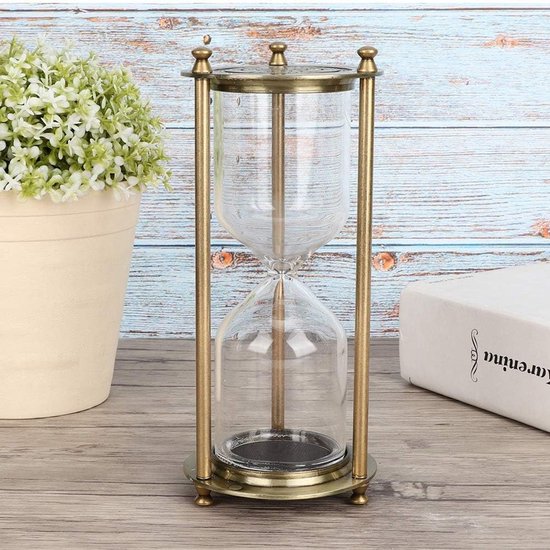 Glazen zandloper timing zandloper decoratie ornamenten zandloper timer accessoires cadeaus handwerk voor woonkamer restaurant (S) van Merkloos — afbeelding 3