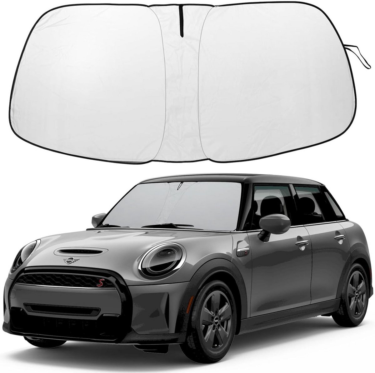 Opvouwbaar Voorruit Zonnescherm Auto - Geschikt voor Mini Cooper Hardtop 4 Deur (2015-2024) - Houdt Interieur Koel