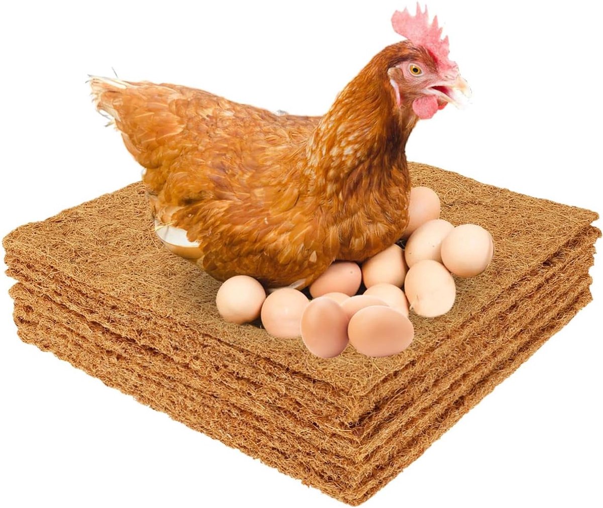10 Stuks - Kippennestmatten - Kippennestmatten - 30 X 30 cm - Nestkast-Pads Voor Kippen - Kippengootmatten - Herbruikbare Nestkastjes - Nestmatten - Bescherming Van Kippenhok en Eieren