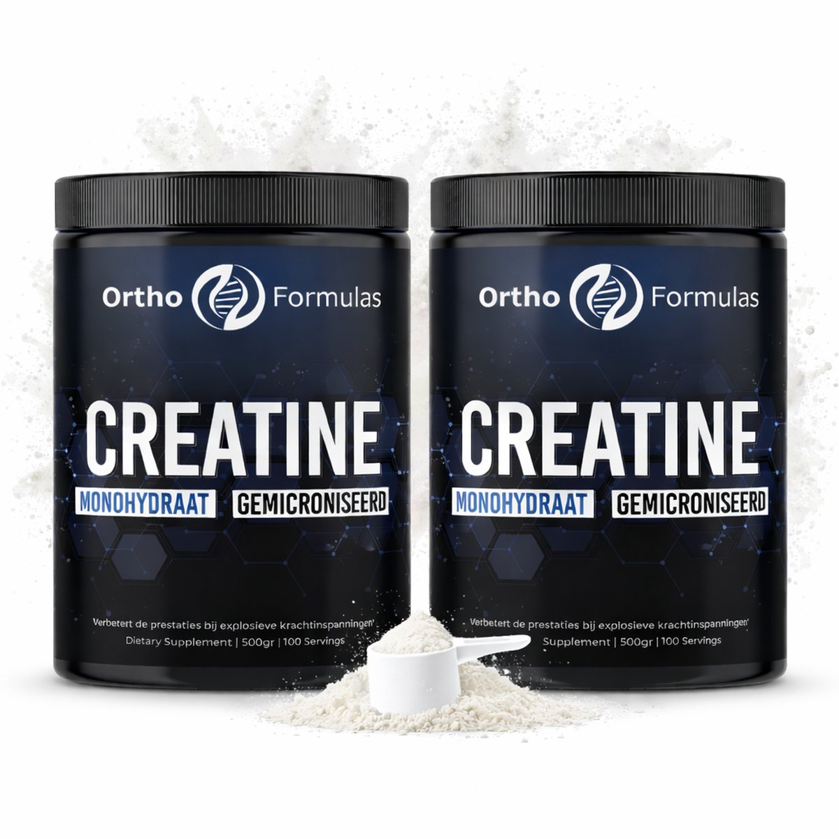 2x 500 gram Creatine Monohydraat Poeder – Spierkracht & Fitness Support – 1000 g - Voordeel Set – 200 Mesh