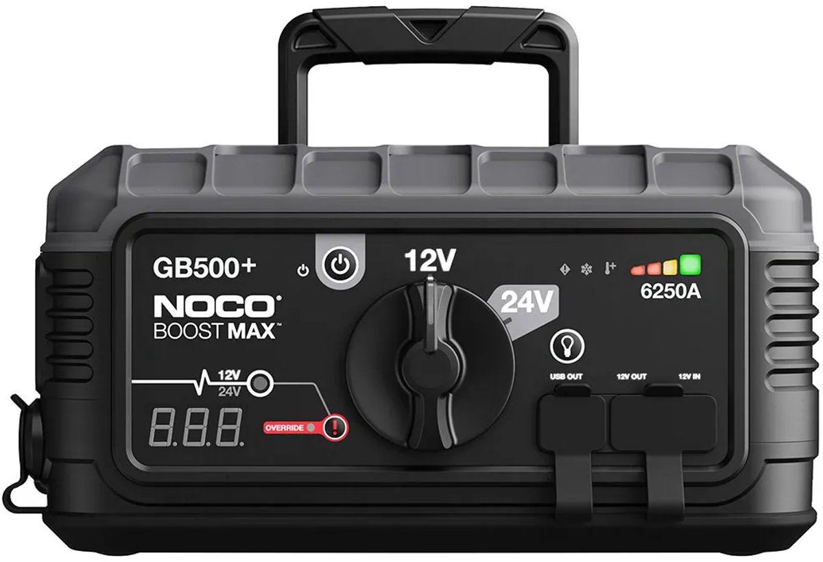NOCO Boost Max GB500+ Lithium Jump Starter - 6.250A - 12V/24V - USB lader voor smartphone/tablet- 2200 Lumen LED werklamp - 7 lichtmodi