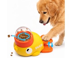 ZoeZo Hondenpuzzel Eend - 2-in-1 Slow Feeder Hond - Beloningsspeelgoed te Vullen met Snacks - Honden Denkspel - Interactief Intelligentiespeelgoed - Hondenpuzzels & Intelligentie - Speelgoed voor dieren