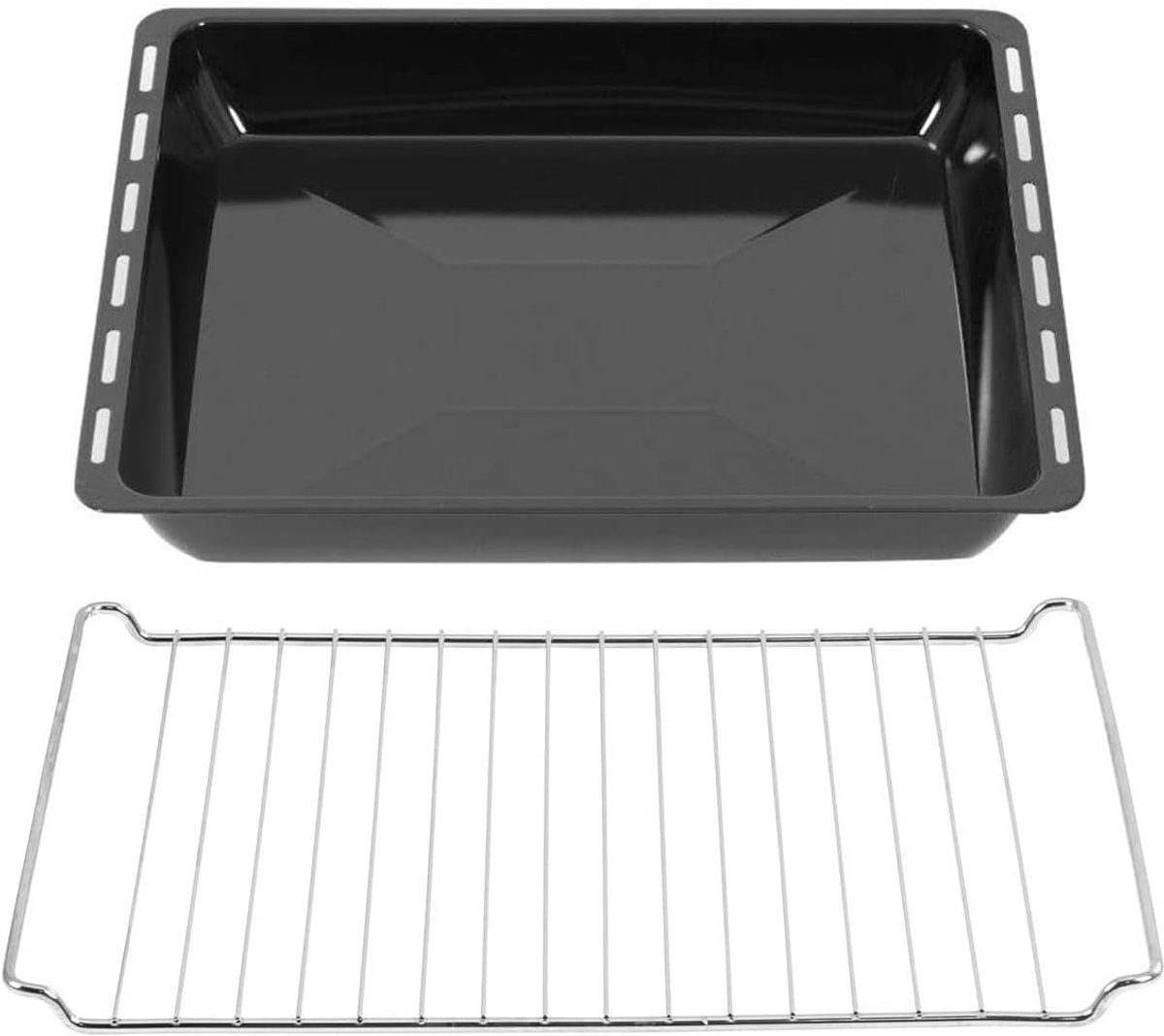 Extra Diepe Bakplaat en Rooster Set voor Oven en Fornuis, 45.5 x 37.5 cm