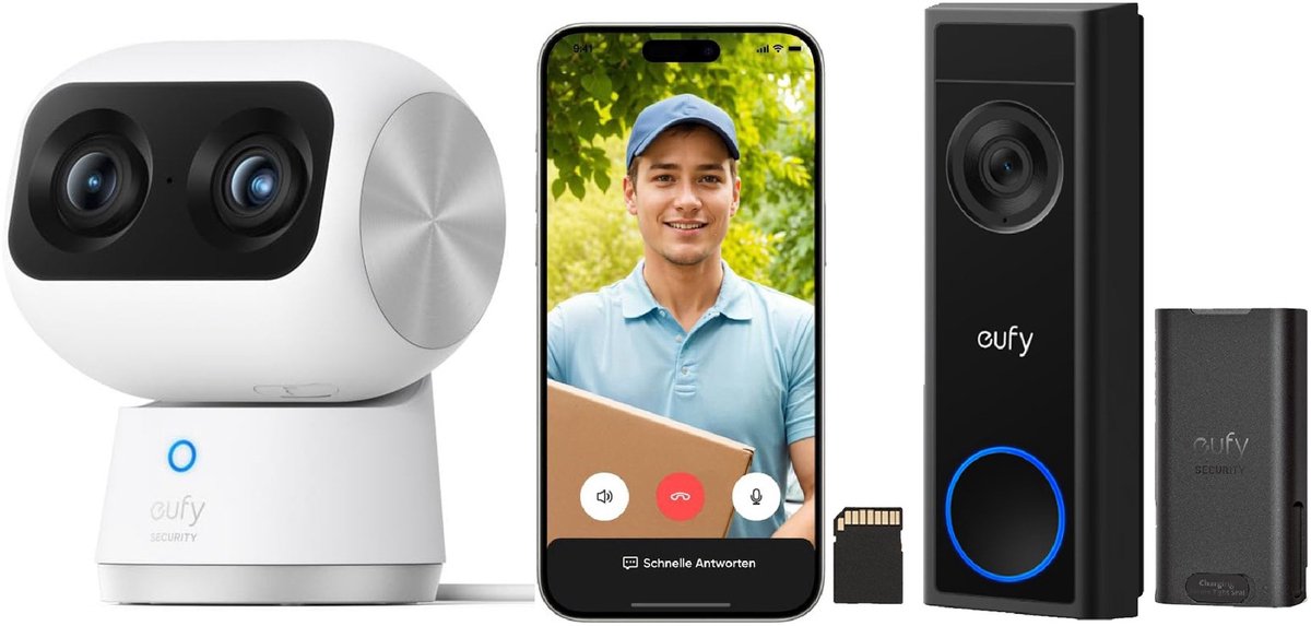 Eufy Security S350 Binnencamera + C31 Video Deurbel Set - ANKER TECHNOLOGY (UK) LTD - €189,00