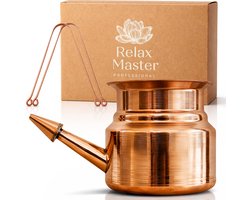 Relax Master Neusdouche & Tongschraper - Koperen Neti Pot - Ayurveda Set