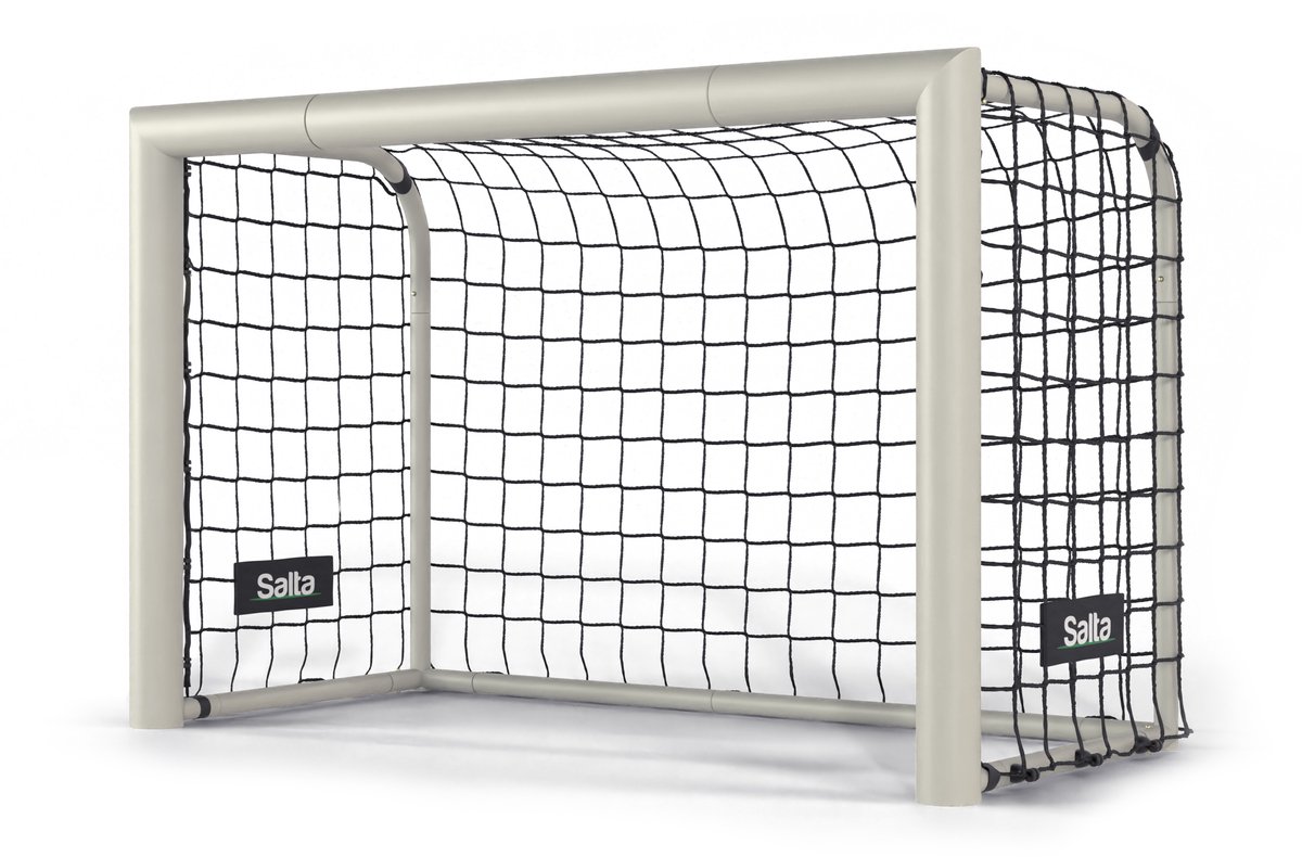 Salta Champion - Groot voetbaldoel - 120 x 80 x 60 cm - Voetbalgoal voor kinderen en volwassenen - Platina zilver - Voetbal training doel
