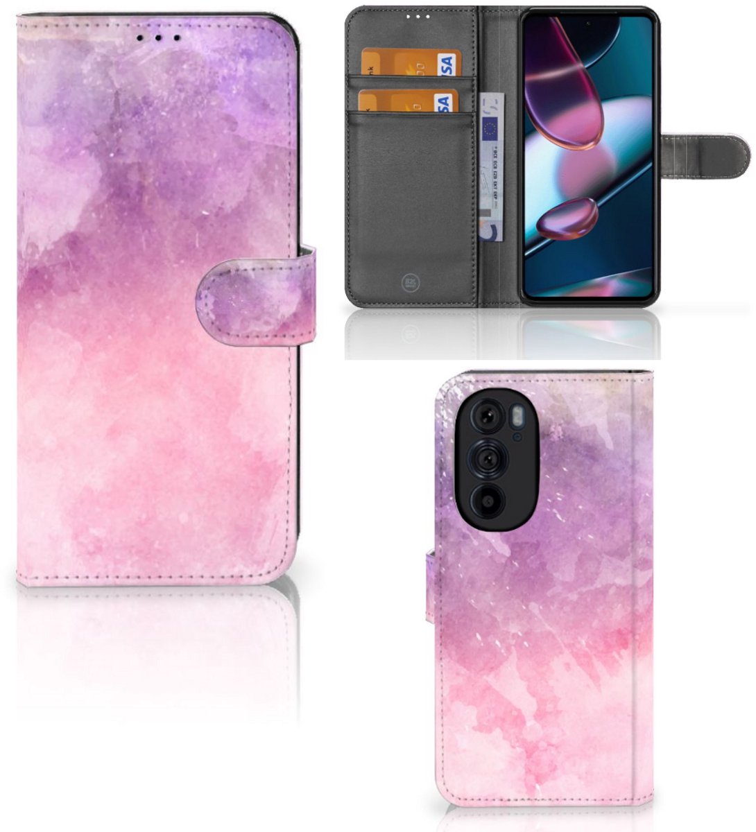 Hoesje Motorola Edge 30 Pro Pink Purple Paint