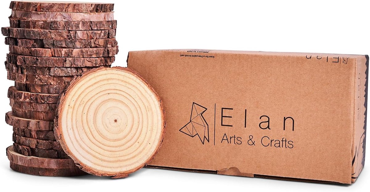 Houten Disc 11-13cm - 20 Stuks voor Creatieve Projecten