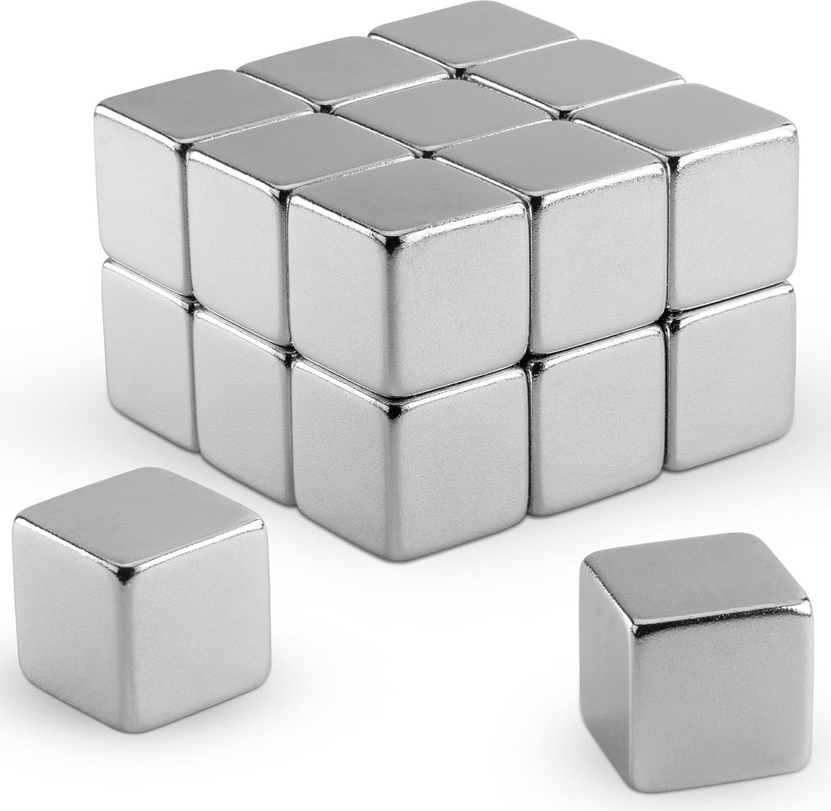 Mini cube magneten 20 stuks, sterke neodymium, tot 3 kg draagkracht