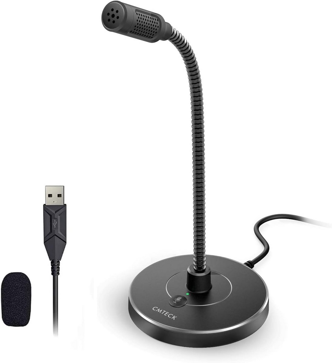 USB Computer Microfoon met Ruisonderdrukking voor PC/Laptop - Ideaal voor Online Chats, Podcasts, Gaming en YouTube