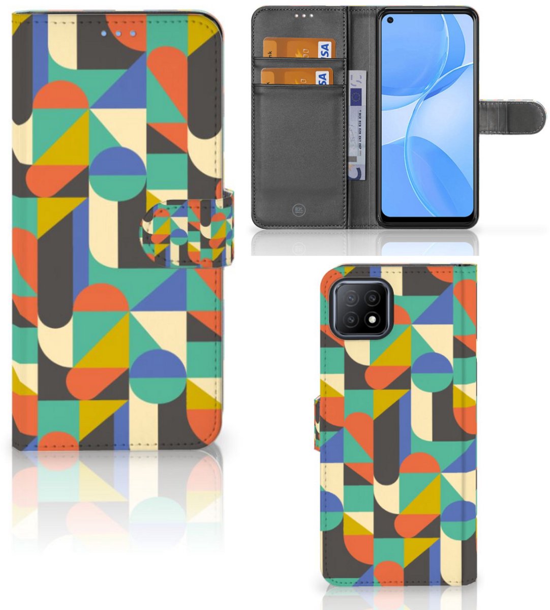 OPPO A73 5G Telefoon Hoesje Funky Retro