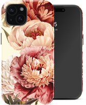 Selencia Hoesje - Geschikt voor Apple iPhone 15 - Backcover - Vintage Peony