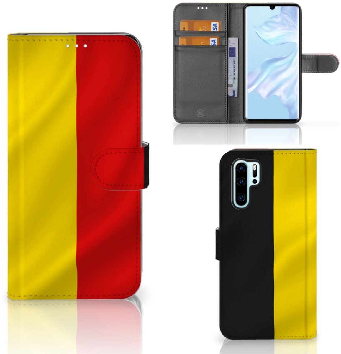 Huawei P30 Pro Bookstyle Case Belgische Vlag