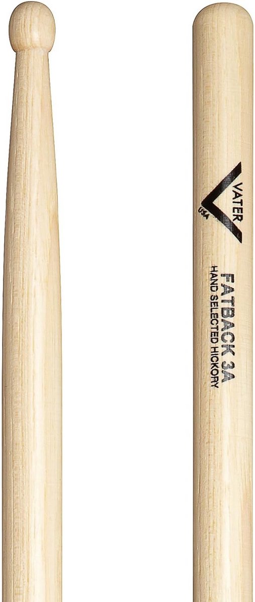Fatback 3A Houten Punt Drumsticks - American Hickory
