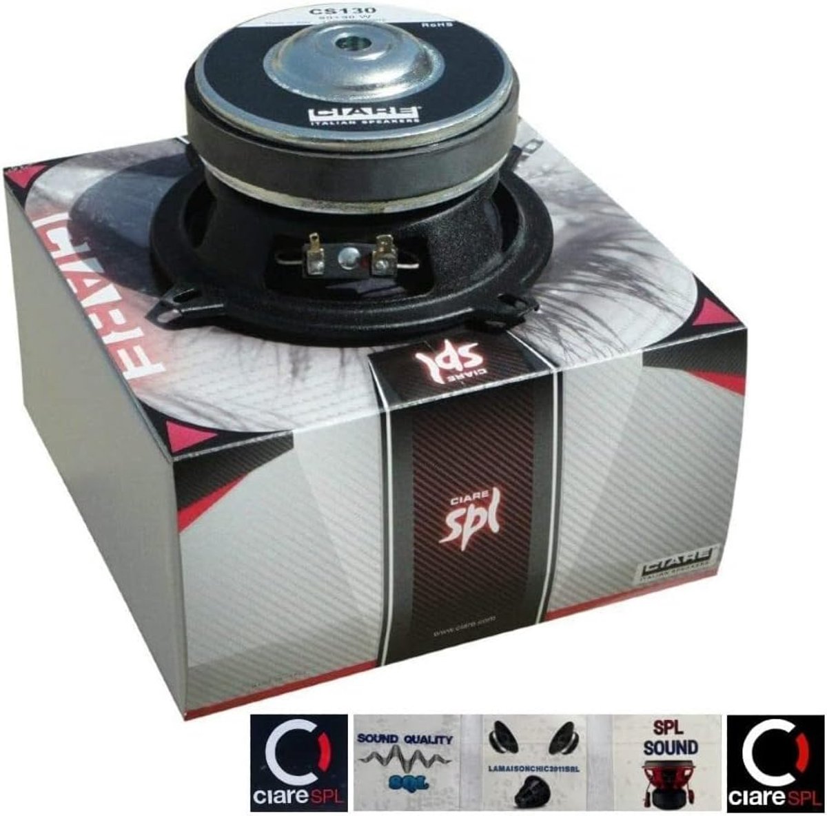 Subwoofer 30W RMS 13 cm met dubbele spoel voor autodeuren en motorkap
