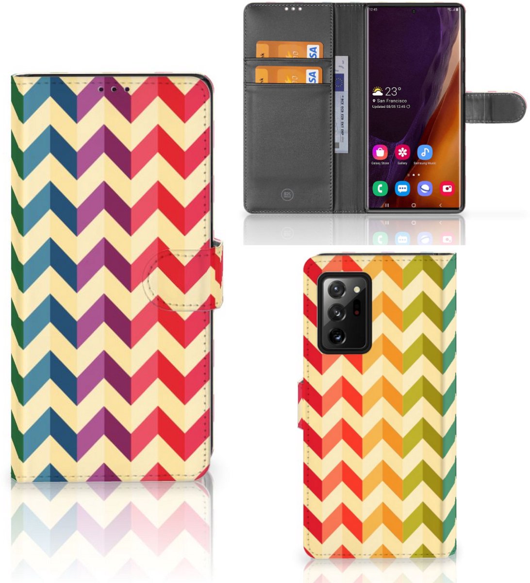 Samsung Galaxy Note20 Ultra Telefoon Hoesje Zigzag Multi Color