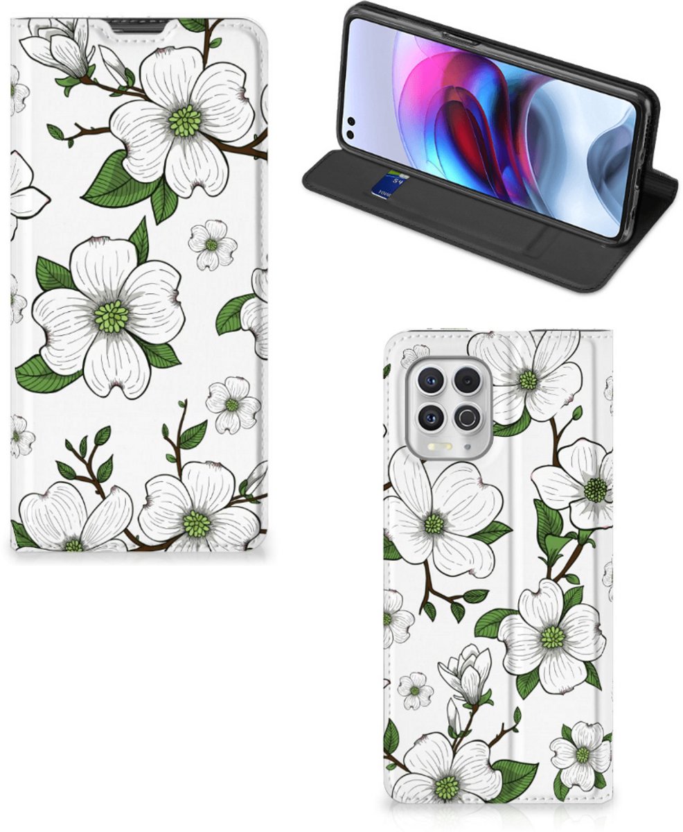 Motorola Moto G100 Smart Cover Dogwood Flowers