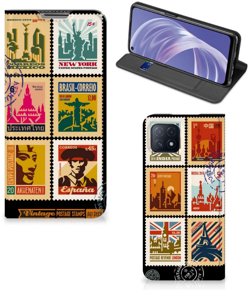 OPPO A73 5G Book Cover Postzegels