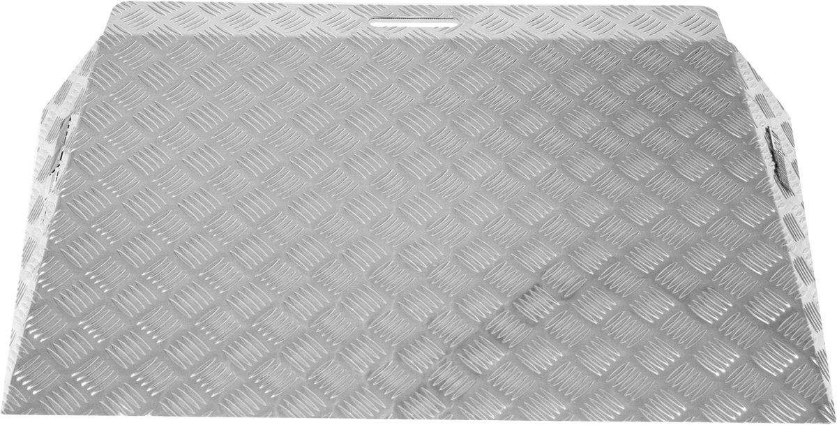 TRUTZHOLM - Drempelhulp - Aluminium - 90 cm Breed - Hoogte 10 cm - Belastbaar tot 250 kg - Rolstoelhelling - Antislip