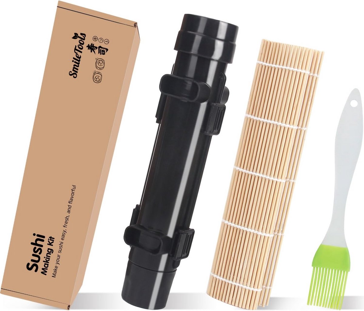 Sushi Maakset voor Beginners - Sushi Roller, Sushi Bazooka en Bamboe Rolmat