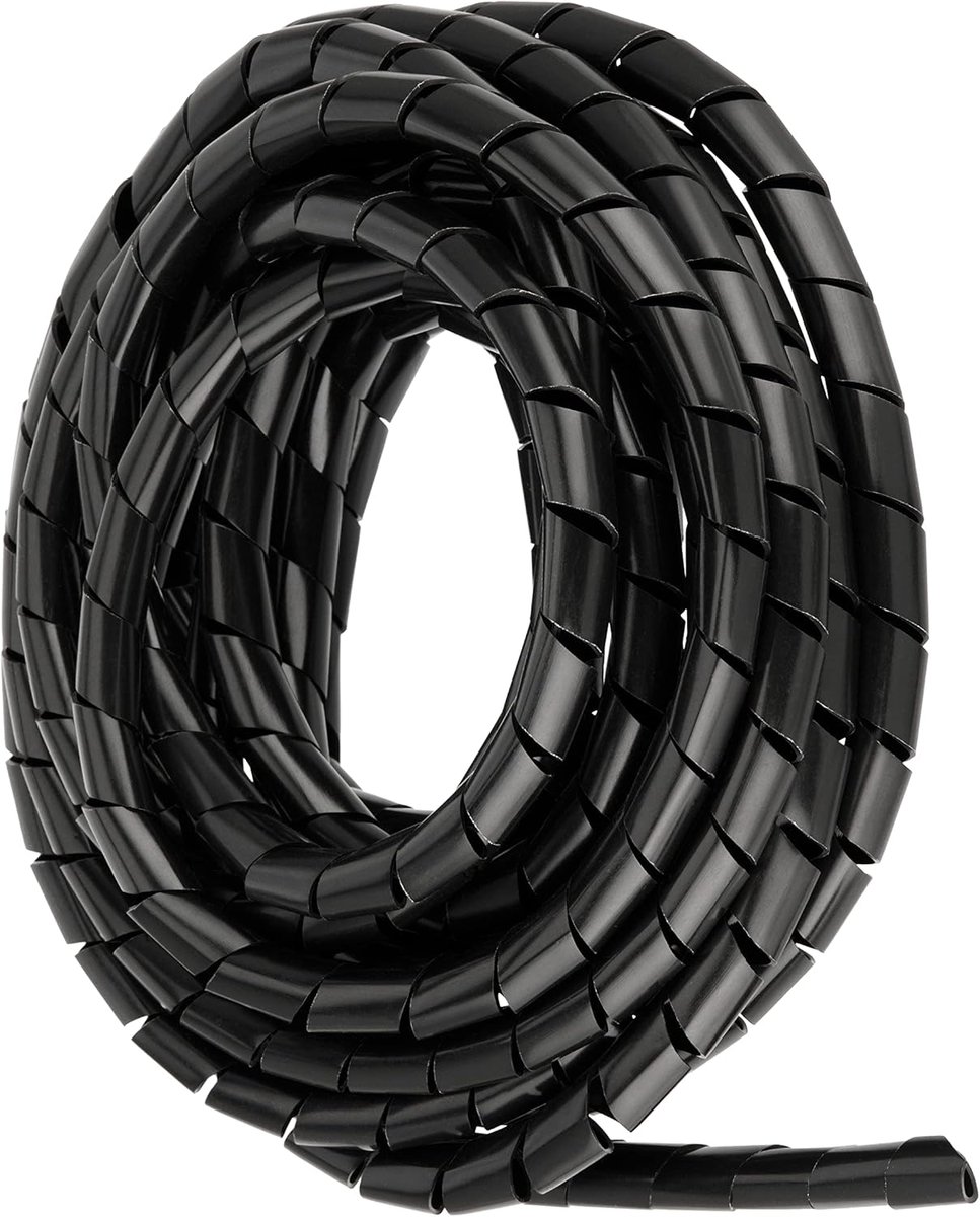 Spiraalslang 12 mm x 5 m - Zwart
