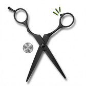 Professionele Kappersschaar Zwart - 100% RVS Haarschaar - Ergonomisch - Ultra Scherp - Links- en Rechtshandig
