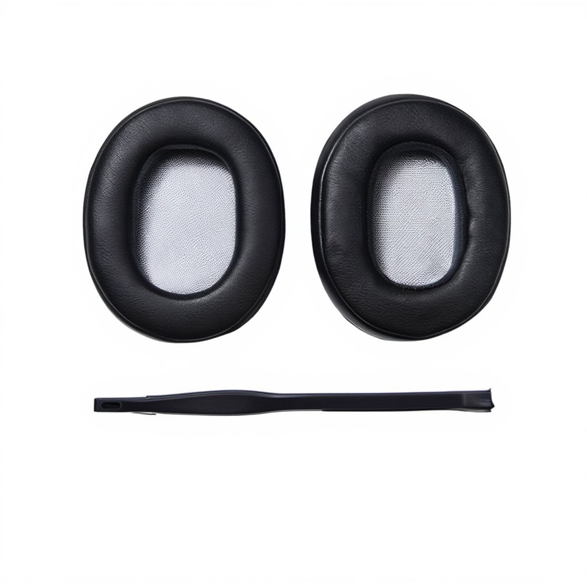 Set Oorkussens voor Sony Koptelefoon - MDR-1A Oorkussen - MDR-1A/MDR-1ABT/MDR-1ADAC/MDR-1R/MDR-1RBT/MDR-1RNC/MDR-1RMK2 - Proteïneleer met Traagschuim - Zwart
