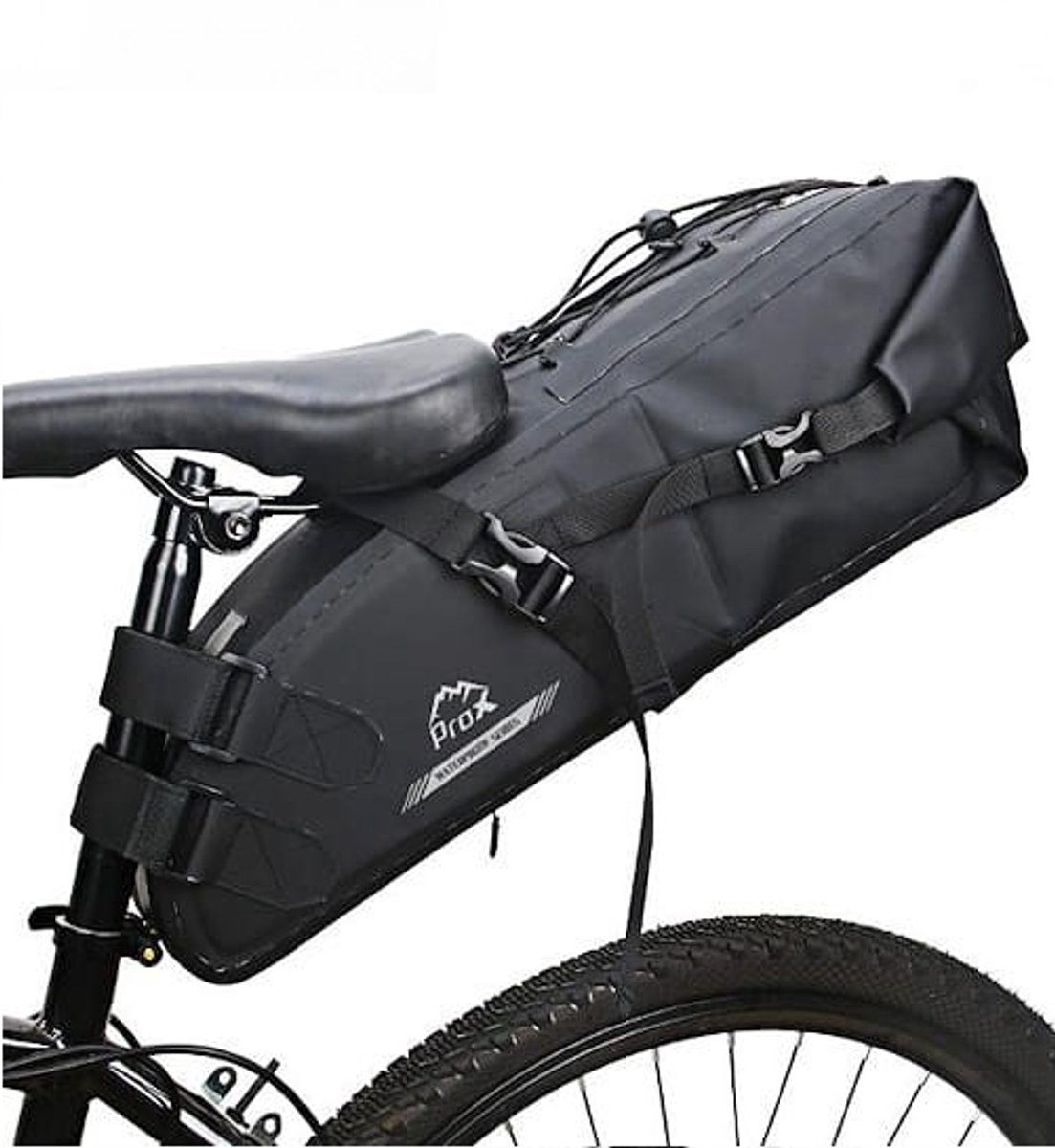Fietstas 14 Liter Zwart - Waterdicht Bikepacking Zadeltas Waterdicht