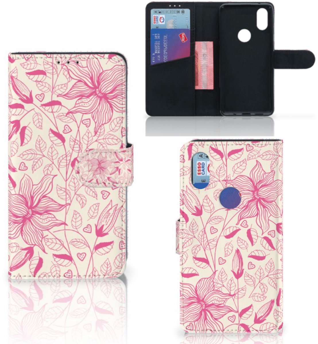Xiaomi Mi Mix 2s Hoesje Pink Flowers