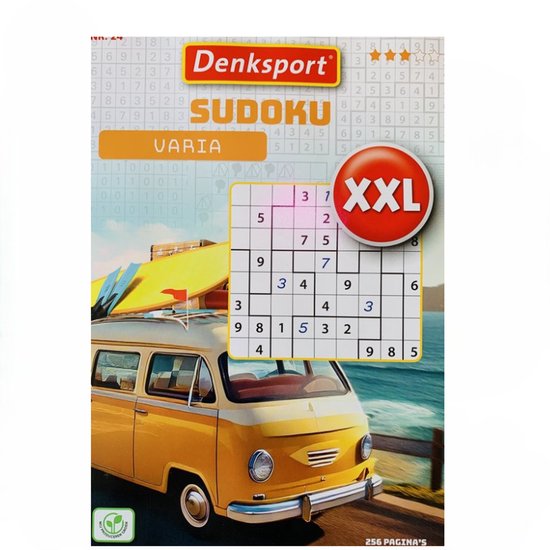 Denksport puzzelboekjes - Sudoku - puzzelboekjes - puzzelboeken volwassenen denksport - Nederlands - 3* - Meer dan 350 puzzels - Extra dik!