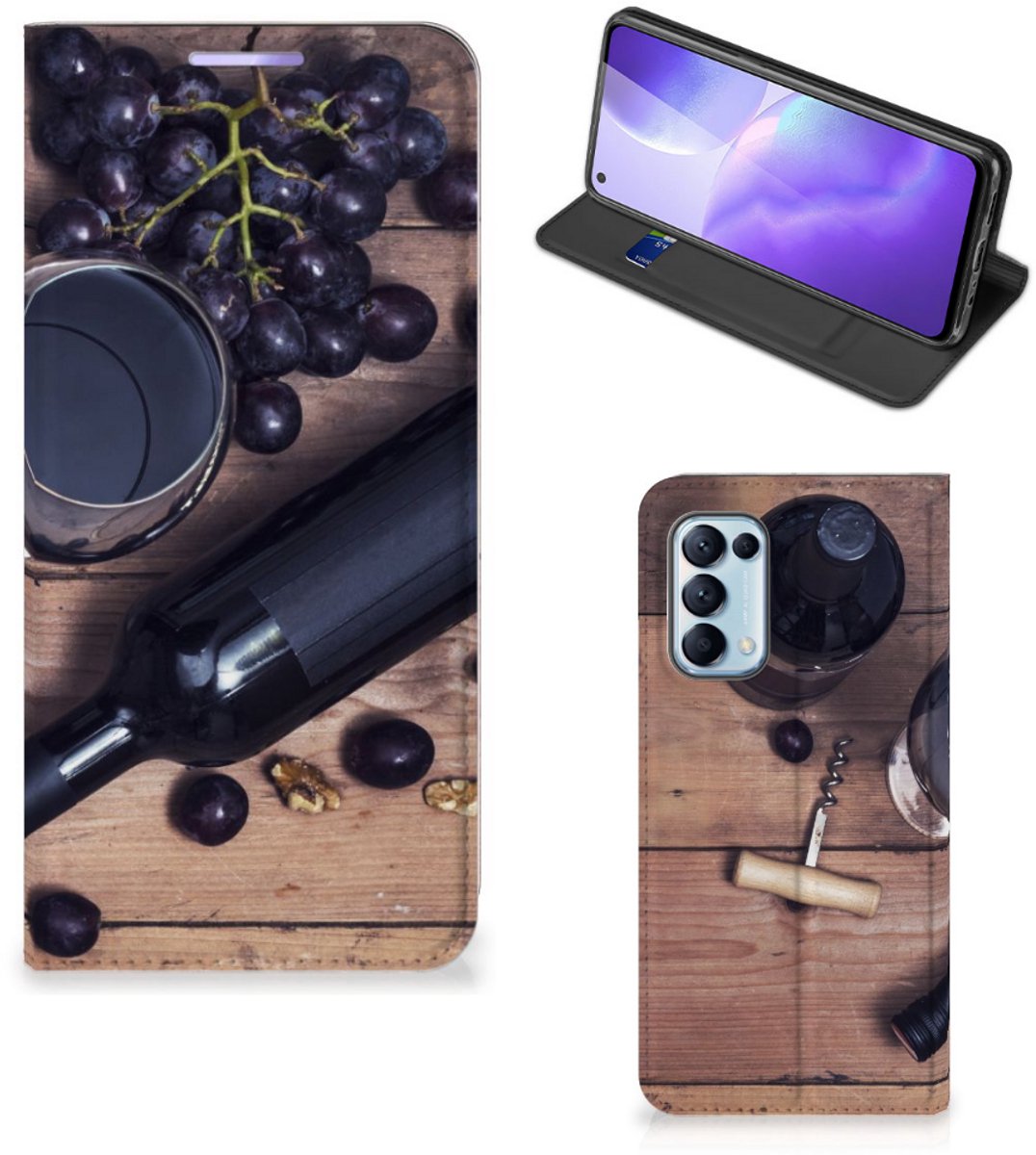 OPPO Find X3 Lite Flip Style Cover Wijn